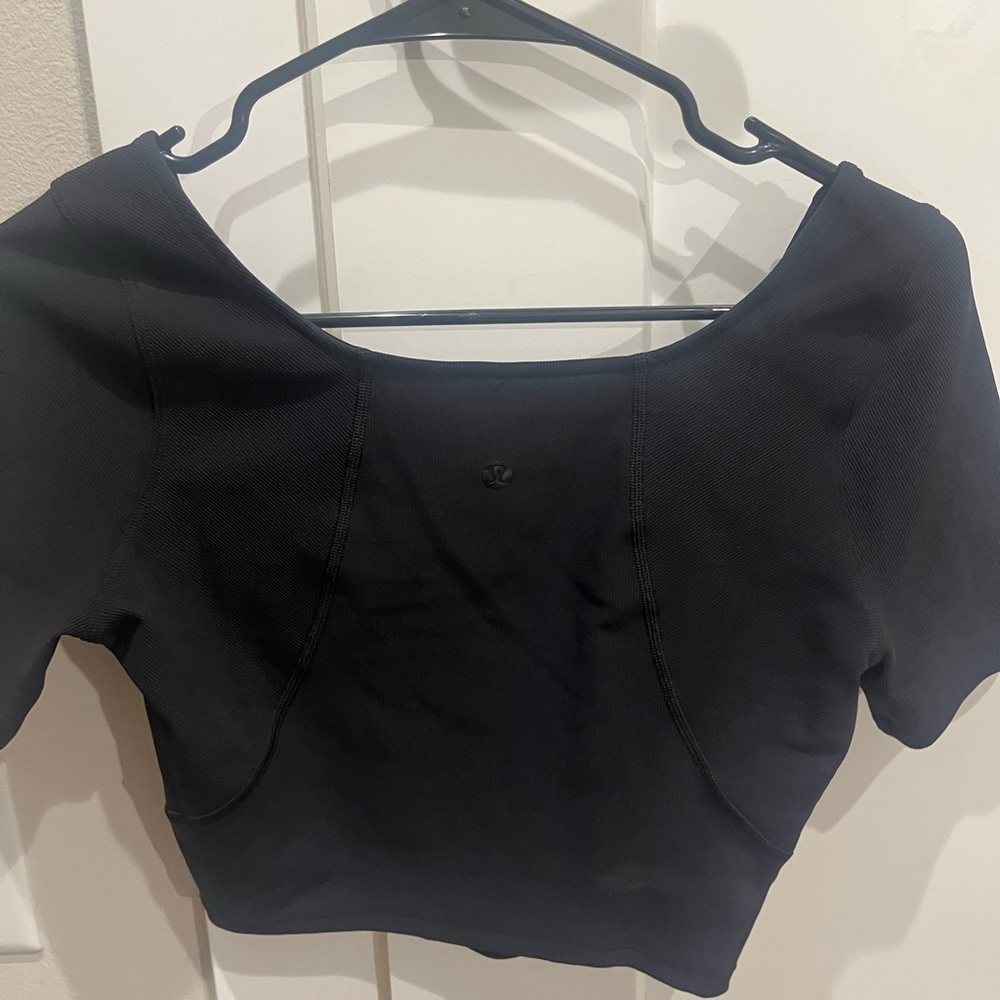 lululemon athletica Black Fitted Crop Top